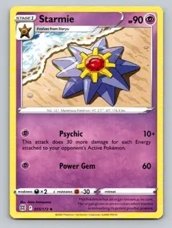 2022 Pokemon Card Brilliant Stars Starmie 55/172 - Image 1