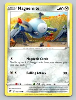 2022 Pokemon Card Astral Radiance Magnemite 105/189 - Image 1