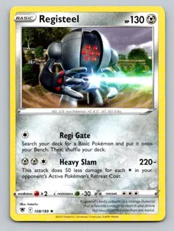 2022 Pokemon Card Astral Radiance Registeel 108/189 - Image 1