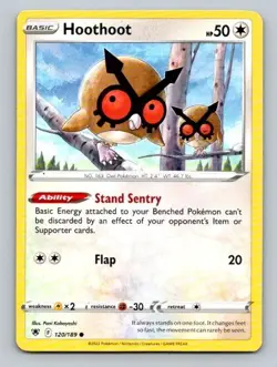 2022 Pokemon Card Astral Radiance Hoothoot 120/189 - Image 1