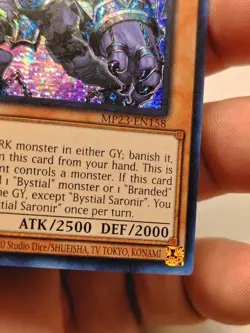 Yugioh Bystial Saronir MP23-EN158 Secret Rare 1st Ed NM - Image 4