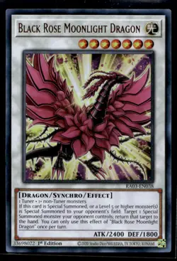 Black Rose Moonlight Dragon (UR) Quarter Century Bonanza RA03-EN038 LP YuGiOh TC - Image 1