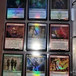 12 Pages of FOILS Cards Collection in Binder with an extra 1000 Bulk MTG Lot - Image 2