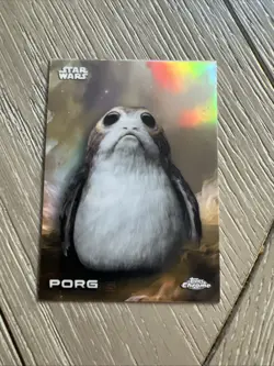 Porg 2025 Topps Chrome Star Wars Porg Refractor Card-#147 - Image 1