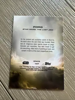 Porg 2025 Topps Chrome Star Wars Porg Refractor Card-#147 - Image 2