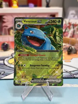 Venusaur ex 003/165 Scarlet & Violet 151 Double Rare Holo Pokemon TCG Card - Image 1
