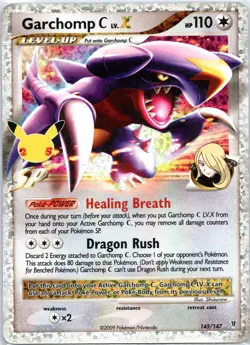 Pokemon TCG Garchomp C LV.X Holo Rare Card 145/147 Celebrations Collection - Image 1