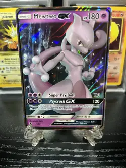 Pokemon Mewtwo GX Holo Ultra Rare TCG Card Hidden Fates 31/68 - Image 1
