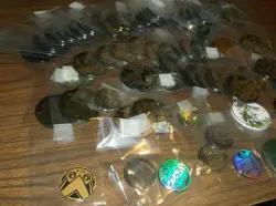 POKEMON TCG JUMBO/REG SIZED FLIP COINS LOT 75 PIECES, 25 DIFFERENT STYLES - Image 2
