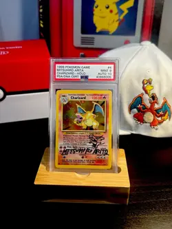 1999 POKEMON BASE CHARIZARD HOLO 4/102 MITSUHIRO ARITA SIGNED PSA 9 AUTO 10 - Image 4