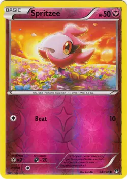 Pokemon - Spritzee - 84/122 - Common - Reverse Holo - XY - BREAKPoint - NM - Image 1
