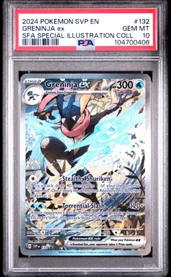 2024 POKEMON SVP EN-SV BLACK STAR PROMO #132 GRENINJA EX PSA 10 - Image 1