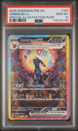2025 Pokemon Prismatic Evolutions Umbreon Ex English 161 PSA 10 GEM MINT 💎🔥 - Image 1