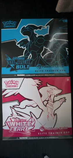 Pokemon Centre Exclusive - Black Bolt and White Flare ETB New and Sealed - Image 1