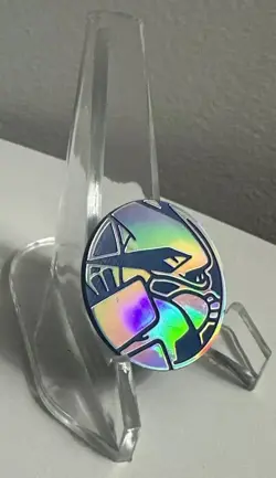 Official RARE Pokemon Lugia Coin Silver Rainbow Mirror Holofoil - Blue Back - Image 2