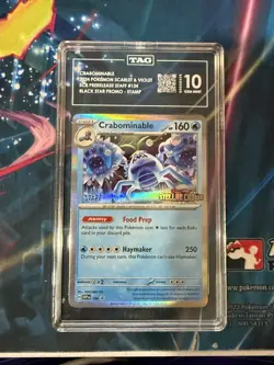 TAG 10 CRABOMINABLE #SVP 134 - Pokemon TCG - STELLAR CROWN - PRERELEASE STAFF PR - Image 1