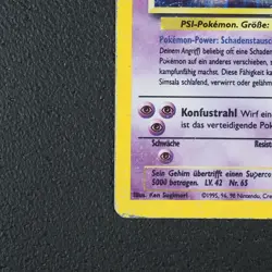 Simsala - Alakazam Pokemon Karte TCG WOTC 1/102 Rare Holo Base Basis-Set /N21 - Image 5