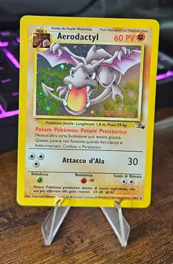 Aerodactyl Holo Rare Fossil Prerelease Italian WoTC 1999 Pokemon 1/62 NM-LP+ - Image 1
