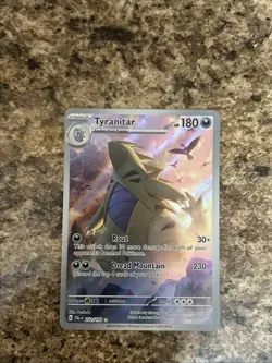 Pokemon TCG 2023 Tyranitar #222/193 Sv02: Paldea Evolved Illustration Rare NM - Image 1
