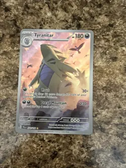 Pokemon TCG 2023 Tyranitar #222/193 Sv02: Paldea Evolved Illustration Rare NM - Image 2