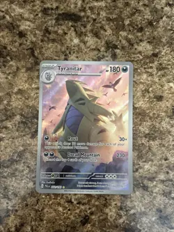 Pokemon TCG 2023 Tyranitar #222/193 Sv02: Paldea Evolved Illustration Rare NM - Image 3