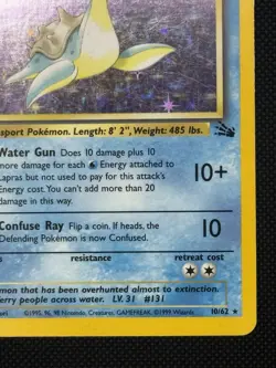 Pokemon TCG - Lapras 10/62 Holo Rare - WOTC Fossil Unlimited - Image 5