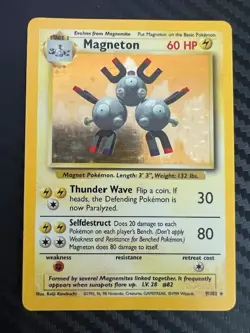 Pokemon TCG Base Set Magneton 9/102 Holo Rare Unlimited LP/MP - Image 1