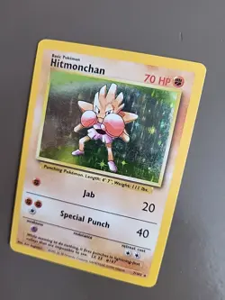 Pokemon TCG Hitmonchan Base Set 7/102 Holo Unlimited Holo Rare - Image 2