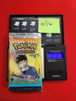 Pokemon HEAVY 21.09 g Gym Heroes 1st Edition Booster Pack Brock WOTC 1999 SEALED - Image 1