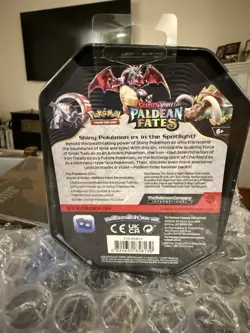 Pokemon TCG Charizard Scarlet & Violet Paldean Fates Tin NEW SEALED - Image 2