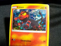 2016 Pokemon Sun & Moon Promos #SM02 Litten Holo - NM- - Image 2