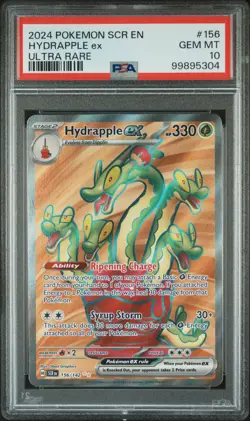 2024 POKEMON SCR EN-STELLAR CROWN ULTRA RARE #156 HYDRAPPLE EX PSA 10 - Image 1