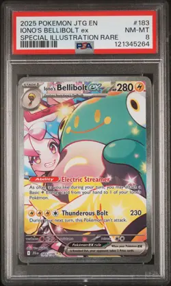 2025 POKEMON JTG EN-JOURNEY TOGETHER #183 IONO'S BELLIBOLT EX PSA 8 - Image 1