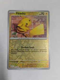 REVERSE HOLO Pikachu 051/162 Temporal Forces Pokemon Card - NM - Image 1