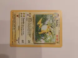 Pokemon TCG Raichu Base Set Holo Unlimited Rare Card 14/102 - Image 1
