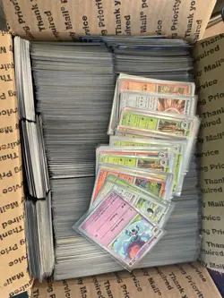 BULK LOT, Medium Flat Rate Box Of English Pokemon Cards . See Description - Image 1
