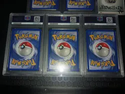 Pokemon ENGLISH Pikachu Chansey Poliwrath Magneton Base Set 2 PSA 8 5 HOLO Card - Image 5