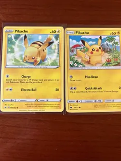 Pokemon TCG Pikachu 8 Card Bundle Non Holo Various Years Sets Binder Collection - Image 2