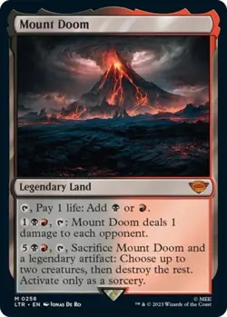 MTG - Mount Doom - - Light Play - Foil - Image 1