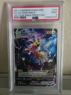 Pokemon Jolteon VMAX Premium Collection Card PSA 9 Mint #184 - Image 1