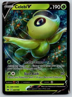 Celebi V 007/198 SWSH06: Chilling Reign NM Pokemon Card TCG - Image 1