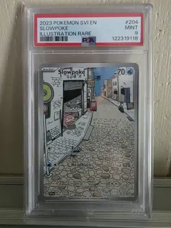 2023 Pokemon SVI EN Slowpoke Illustration Rare Card PSA 9 Mint - Image 1