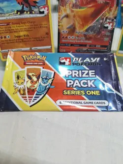 Pokemon Tcg Prize Pack Series 1. This Is A Open Lot Of 5 Cards And Wraper - Image 1