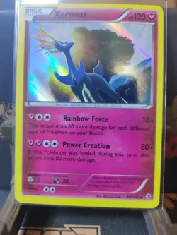 Pokemon TCG Xerneas Holo Rare Card Breakthrough 107/162 - Image 1