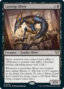 MTG English Lazotep Sliver NM Normal Commander Masters - Image 1