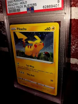 🔥2020 Pokemon Game Card #39 Pikachu SWSH Black Star Promo Holo PSA MINT 9🔥 - Image 5