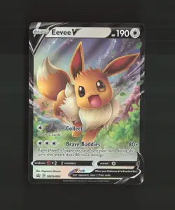 Eevee V SWSH065 Sword & Shield Black Star Promo Holo Pokemon Card NM - Image 1