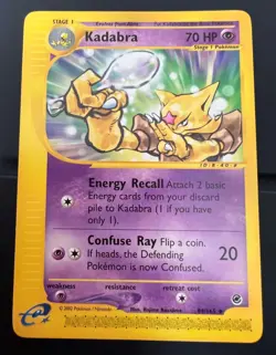 POKEMON E-SERIES EXPEDITION UNCOMMON KADABRA CARD 84/165 - Image 1