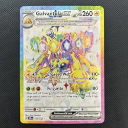 Pokemon TCG Galvantula EX Stellar Crown Holo Card 159/142 SV07 - Image 2