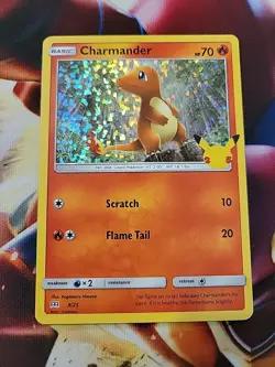 Pokemon 2021 McDonald's Charmander Holo Card TCG 9/25 Promo - Image 1
